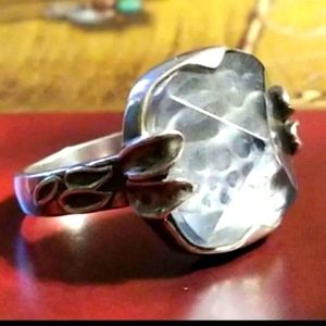 Silpada Sterling Silver Etched Glass Ring